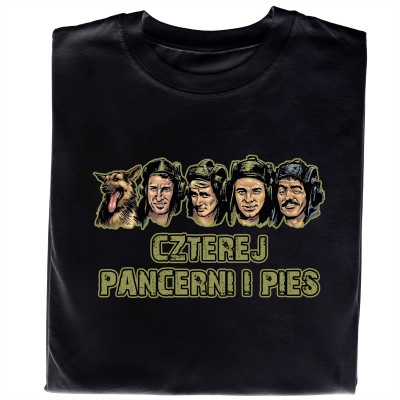 Koszulka z Nadrukiem Czterej Pancerni i Pies – Śmieszna Koszulka na Urodziny