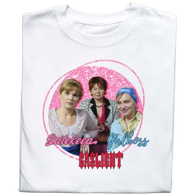 Koszulka z Nadrukiem Ranczo – Girlboss Gatekeep Gaslight