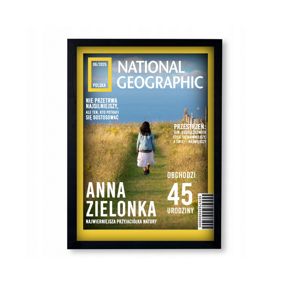 Personalizowany plakat w stylu National Geographic z Twoim zdjęciem
