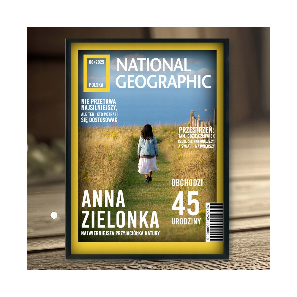 Personalizowany plakat w stylu National Geographic z Twoim zdjęciem