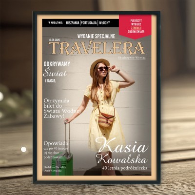 Personalizowana okładka gazety TRAVELER z Twoim zdjęciem