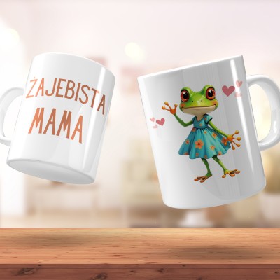 Kubek „Żajebista żaba” – śmieszny prezent z żabką i charakterem