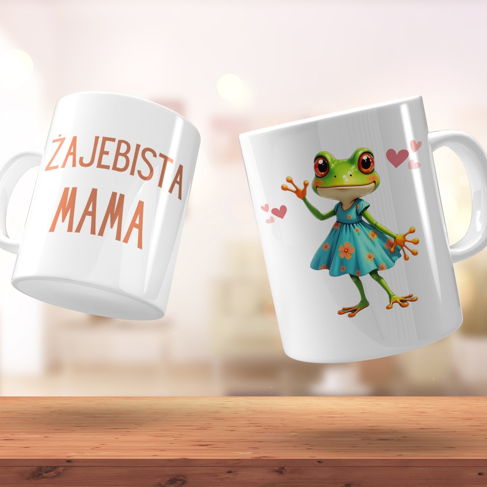 Kubek „Żajebista żaba” – śmieszny prezent z żabką i charakterem