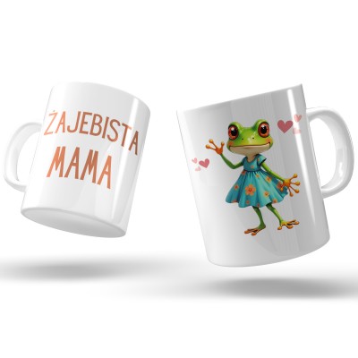Kubek „Żajebista żaba” – śmieszny prezent z żabką i charakterem
