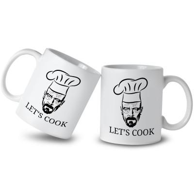 Kubek „LET’S COOK” z grafiką kucharza – idealny prezent dla fana gotowania lub seriali Kubek „LET’S COOK” z grafiką kucharza – idealny prezent dla fana gotowania lub seriali