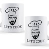 Kubek „LET’S COOK” z grafiką kucharza – idealny prezent dla fana gotowania lub seriali