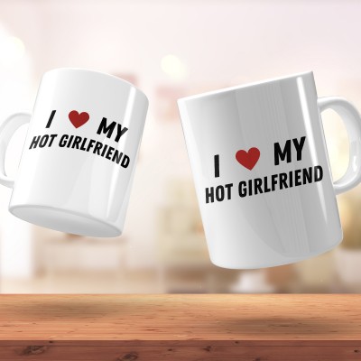 Kubek „I ❤️ MY HOT GIRLFRIEND” – śmieszny i romantyczny prezent dla dziewczyny