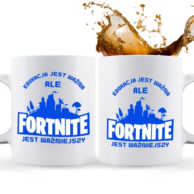Kubek „Edukacja jest ważna, ale Fortnite jest ważniejszy” – prezent dla gracza