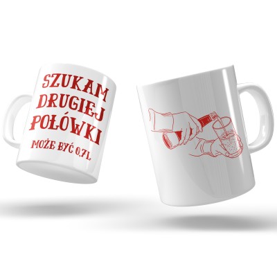 Kubek „Szukam drugiej połówki” – prezent