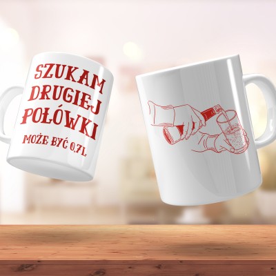 Kubek „Szukam drugiej połówki” – prezent
