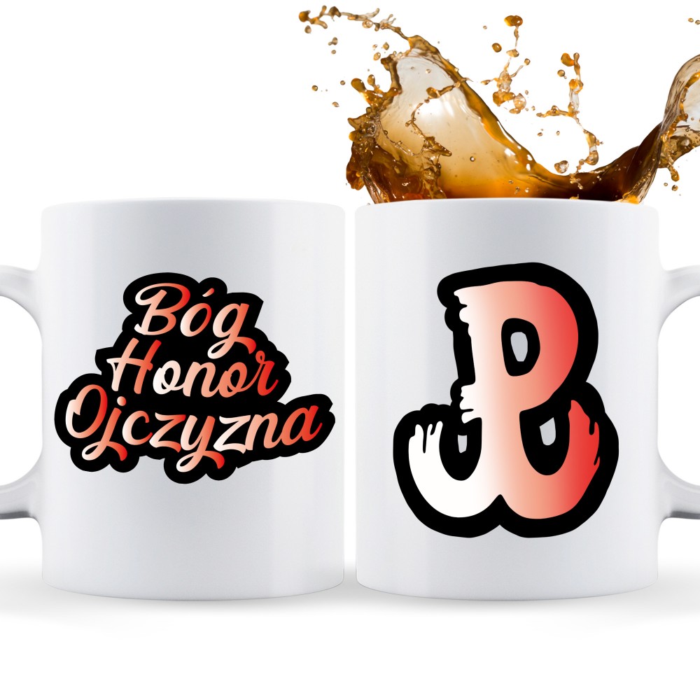 Kubek „BÓG HONOR OJCZYZNA” – patriotyczny prezent z dumą narodową