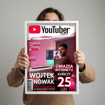 Okładka Magazynu YOUTUBER – Personalizowany Plakat A4 | Podaruj Moment Sławy