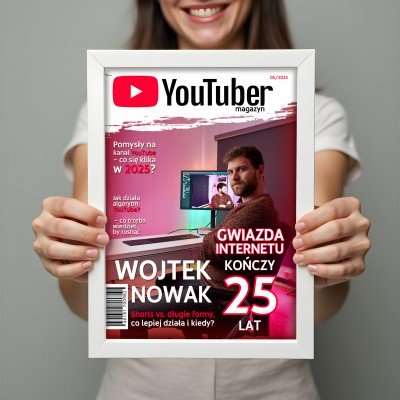 Okładka Magazynu YOUTUBER – Personalizowany Plakat A3 | Podaruj Moment Sławy