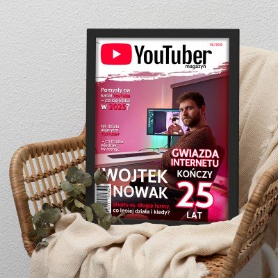 Okładka Magazynu YOUTUBER – Personalizowany Plakat A3 | Podaruj Moment Sławy