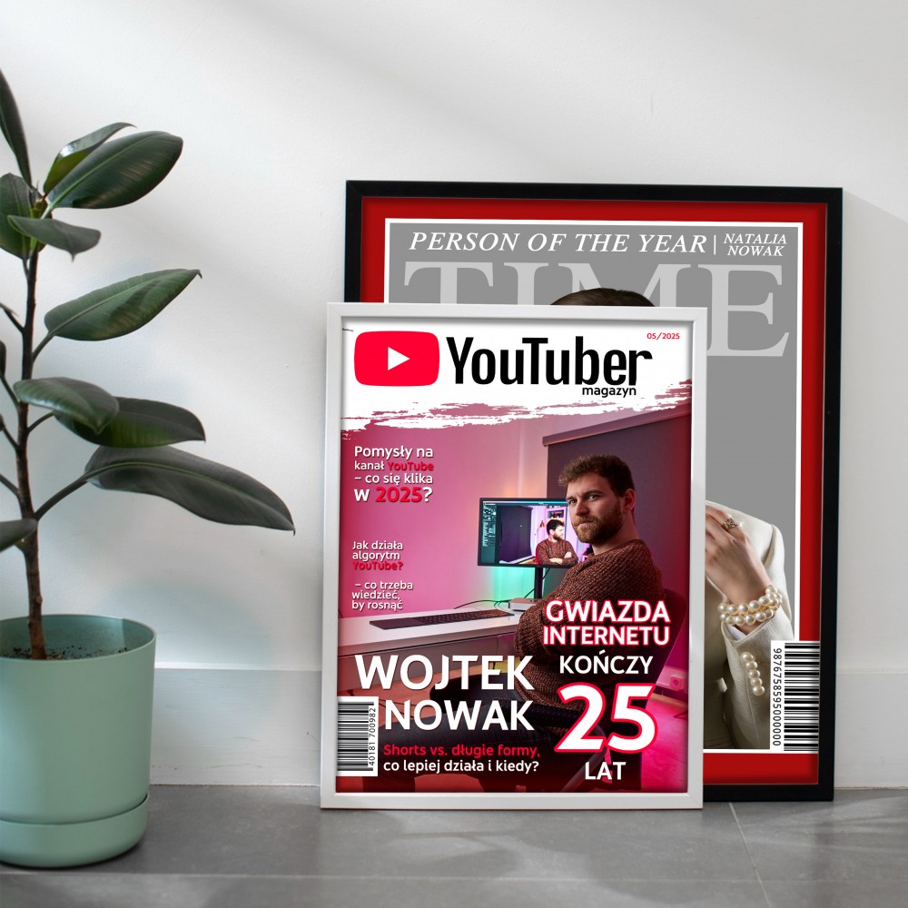 Okładka Magazynu YOUTUBER – Personalizowany Plakat A3 | Podaruj Moment Sławy