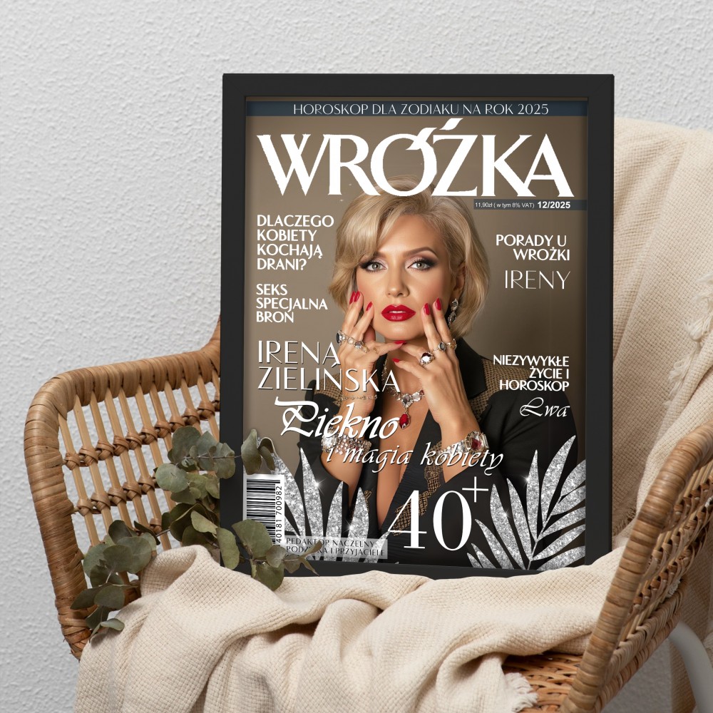 Magiczny plakat Wróżka A3 – personalizowany prezent w ramce