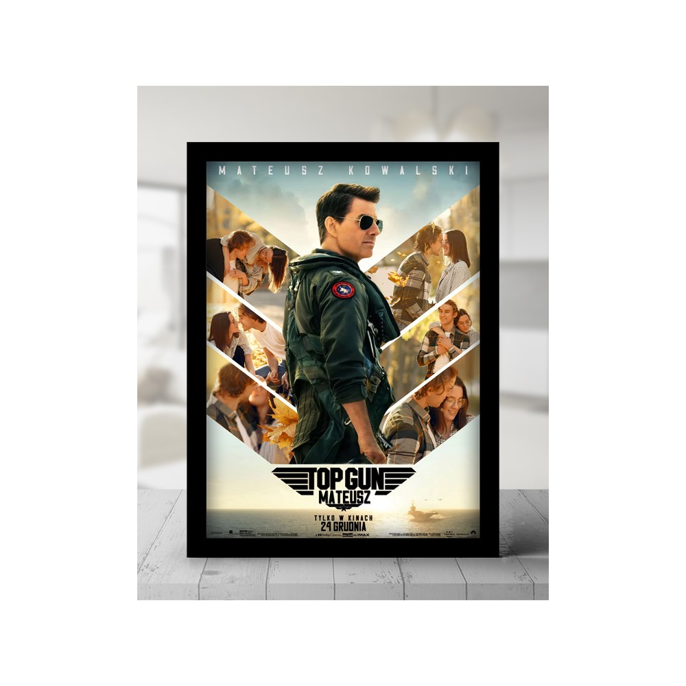 PLAKAT FILMOWY – prezent na urodziny i rocznicę w czarnej ramce
