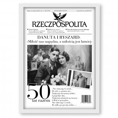 Plakat-okładka gazety „Rzeczpospolita” 30x40 cm – elegancki prezent na rocznicę