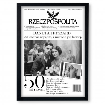 Plakat-okładka gazety „Rzeczpospolita” 30x40 cm – elegancki prezent na rocznicę