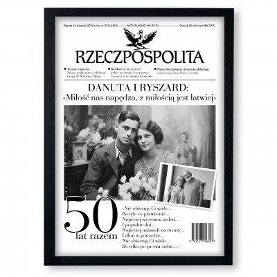 Plakat-okładka gazety „Rzeczpospolita” 30x40 cm – elegancki prezent na rocznicę