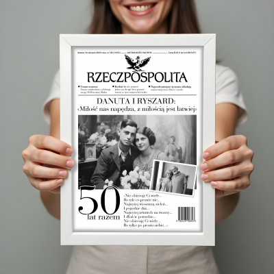 Plakat-okładka gazety „Rzeczpospolita” 30x40 cm – elegancki prezent na rocznicę