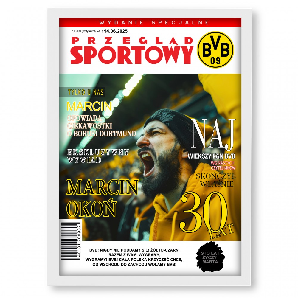 Personalizowana okładka magazynu „Przegląd Sportowy Borussia” A3