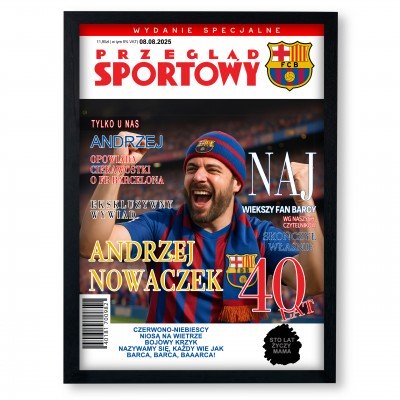 Personalizowana okładka magazynu „Przegląd Sportowy” A3
