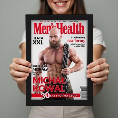 Personalizowana|Okładka Magazynu MEN’S HEALTH|Format A3 w Ramce