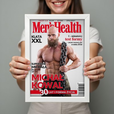 Personalizowana|Okładka Magazynu MEN’S HEALTH|Format A3 w Ramce