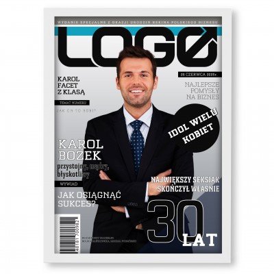 Okładka Magazynu LOGO z Twoim Zdjęciem | Plakat A3