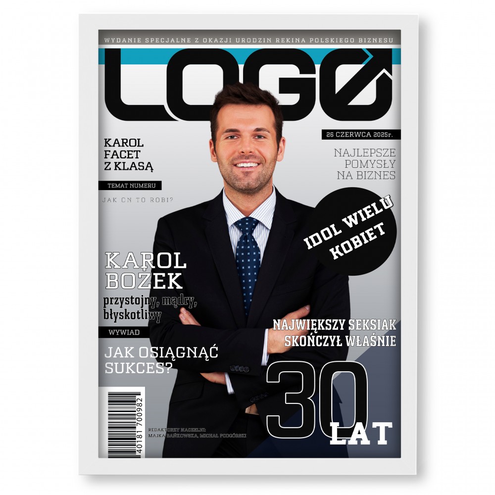 Okładka Magazynu LOGO z Twoim Zdjęciem | Plakat A3