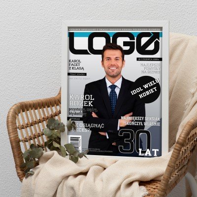 Okładka Magazynu LOGO z Twoim Zdjęciem | Plakat A3