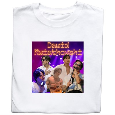 Koszulka z Nadrukiem Dawid Kwiatkowski | Prezent dla Fana Pop Kultury i Muzyki