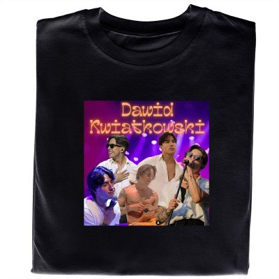 Koszulka z Nadrukiem Dawid Kwiatkowski | Prezent dla Fana Pop Kultury i Muzyki