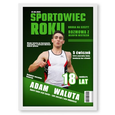 Okładka MAGAZYN SPORTOWIEC ROKU |wyjątkowy prezent w formacie A3