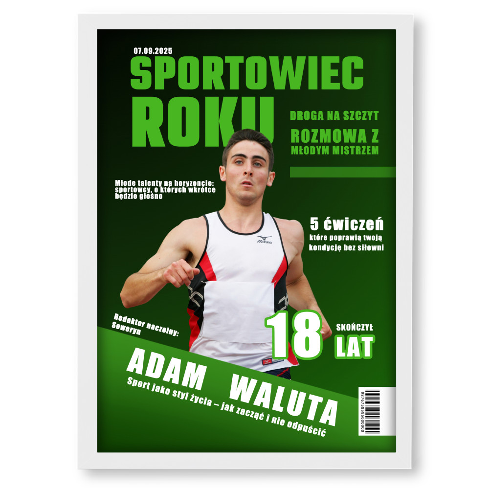 Okładka MAGAZYN SPORTOWIEC ROKU |wyjątkowy prezent w formacie A3