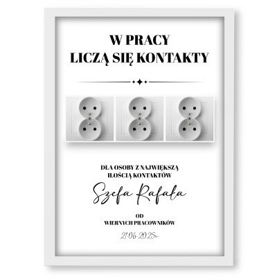 Personalizowany Plakat A3 – „W pracy liczą się kontakty” Personalizowany Plakat A3 – „W pracy liczą się kontakty”