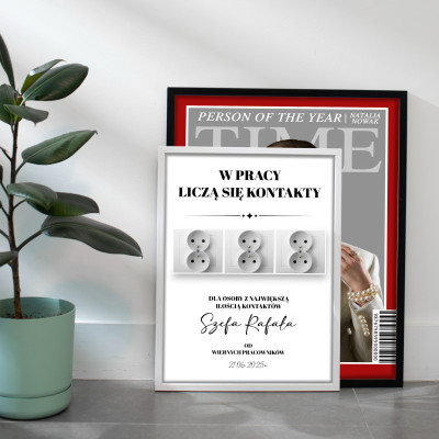 Personalizowany Plakat A3 – „W pracy liczą się kontakty”