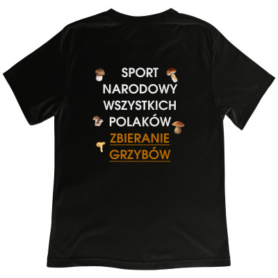 Koszulka z nadrukiem – Grzyby, zbieranie grzybów, sport narodowy Polaków