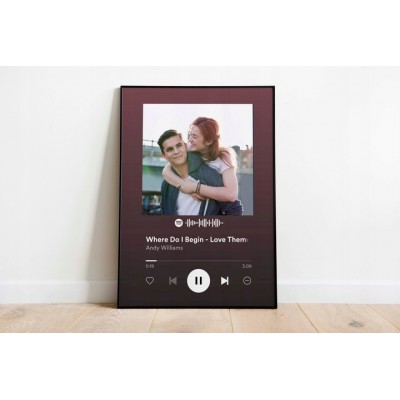 Plakat z Waszym zdjęciem i piosenką SPOTIFY