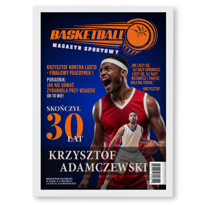 MAGAZYN KOSZYKARZ – Plakat ze zdjęciem | Prezent dla kibica