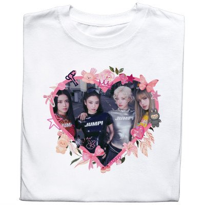 Koszulka z nadrukiem Blackpink | K-pop styl dla fana Koszulka z nadrukiem Blackpink | K-pop styl dla fana