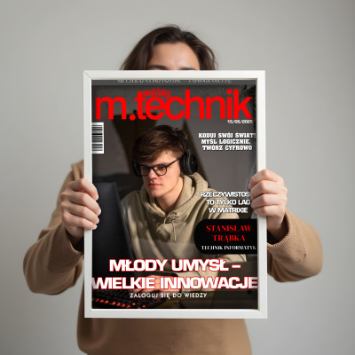Personalizowany plakat „Magazyn MŁODY TECHNIK”| Super prezent dla pasjonata nauki i techniki