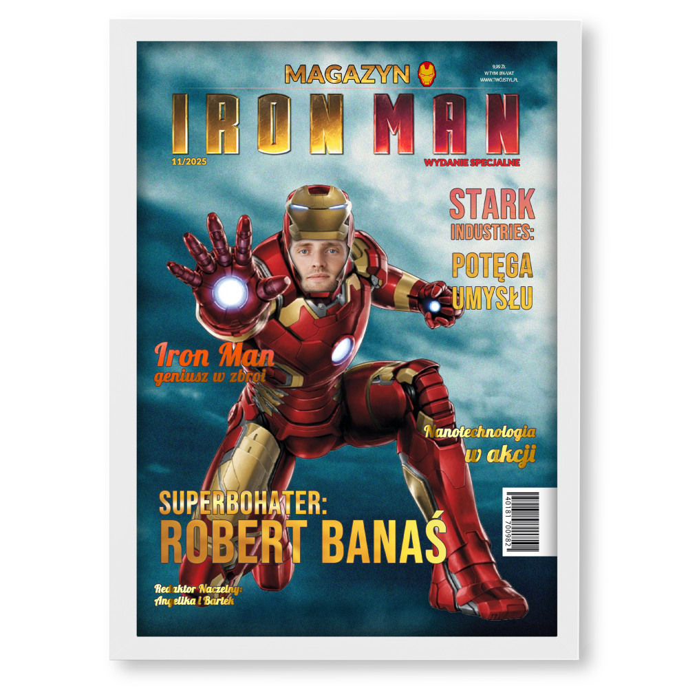 Personalizowany Plakat „IRON MAN” ze zdjęciem – zostań bohaterem własnej historii