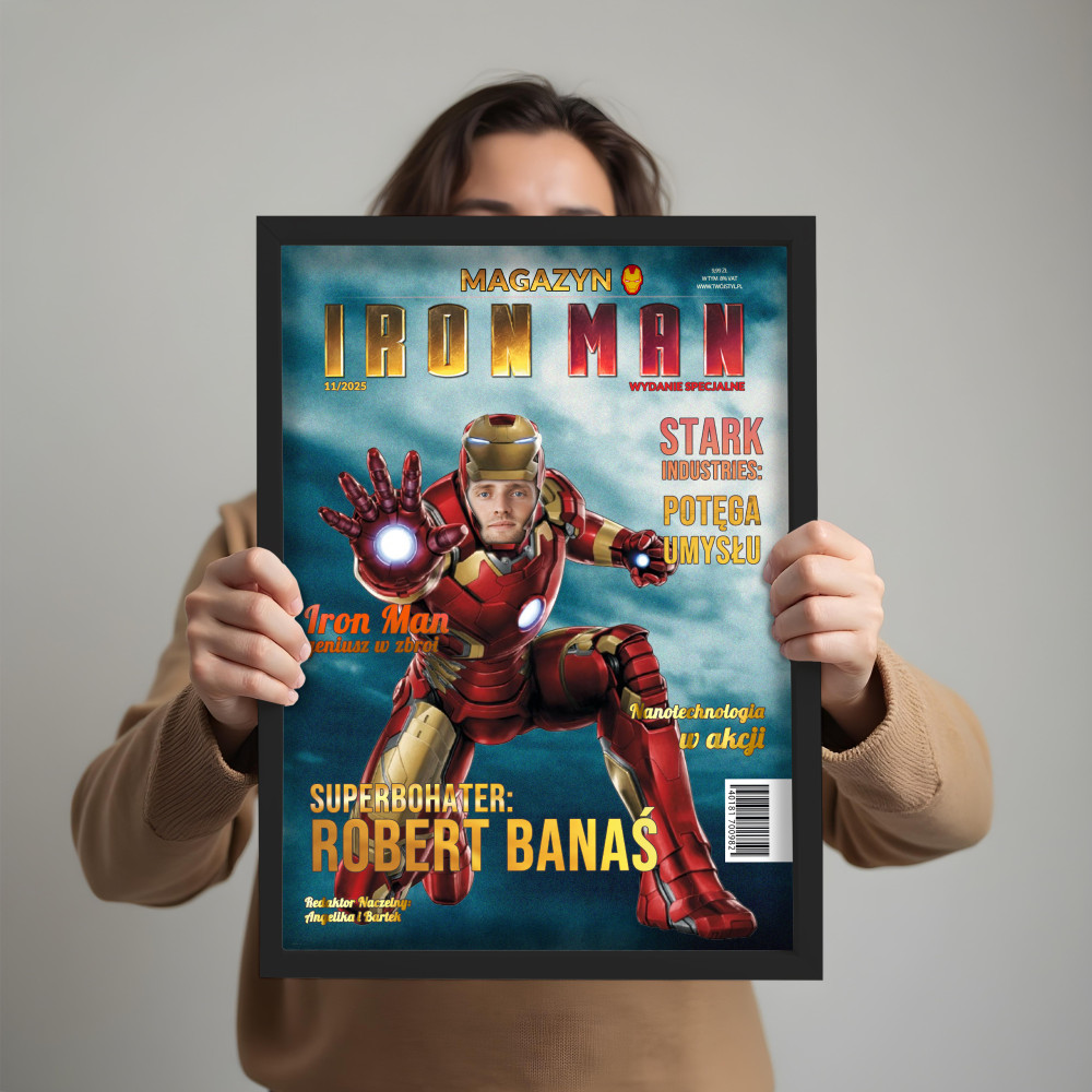 Personalizowany Plakat „IRON MAN” ze zdjęciem – zostań bohaterem własnej historii