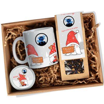 Zestaw świąteczny z logo firmy – personalizowany prezent