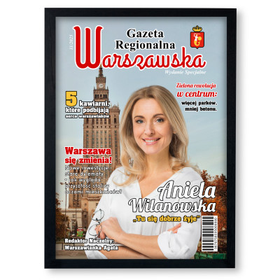 Personalizowany Plakat „Gazeta Regionalna Warszawska” ze zdjęciem – zostań bohaterem pierwszej strony