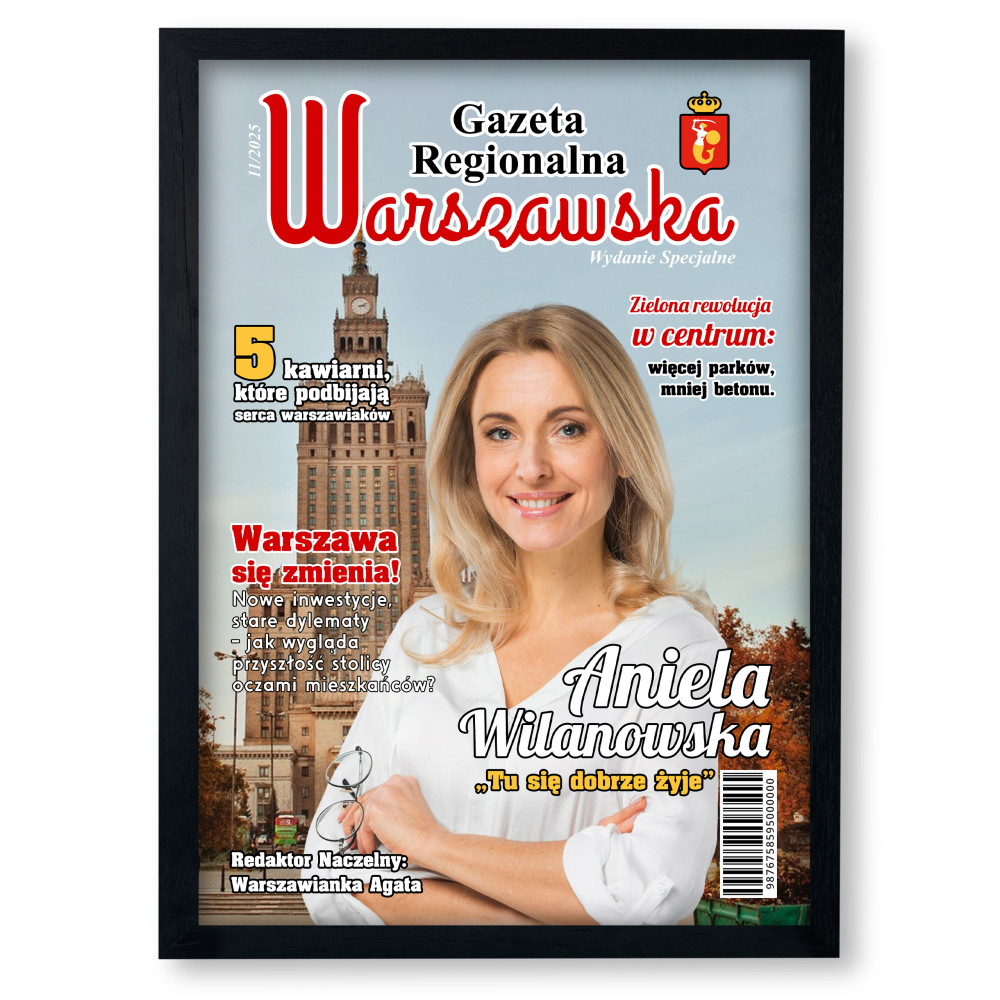 Personalizowany Plakat „Gazeta Regionalna Warszawska” ze zdjęciem – zostań bohaterem pierwszej strony