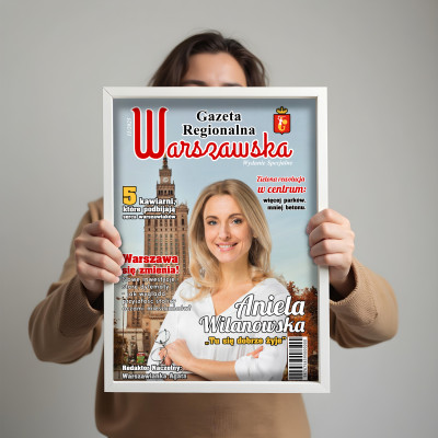 Personalizowany Plakat „Gazeta Regionalna Warszawska” ze zdjęciem – zostań bohaterem pierwszej strony