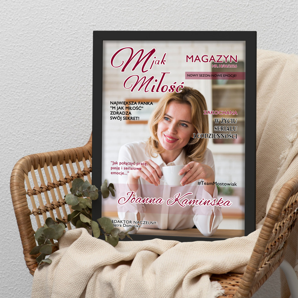 Personalizowany Plakat „M jak Miłość” ze zdjęciem – romantyczny prezent dla ukochanej osoby